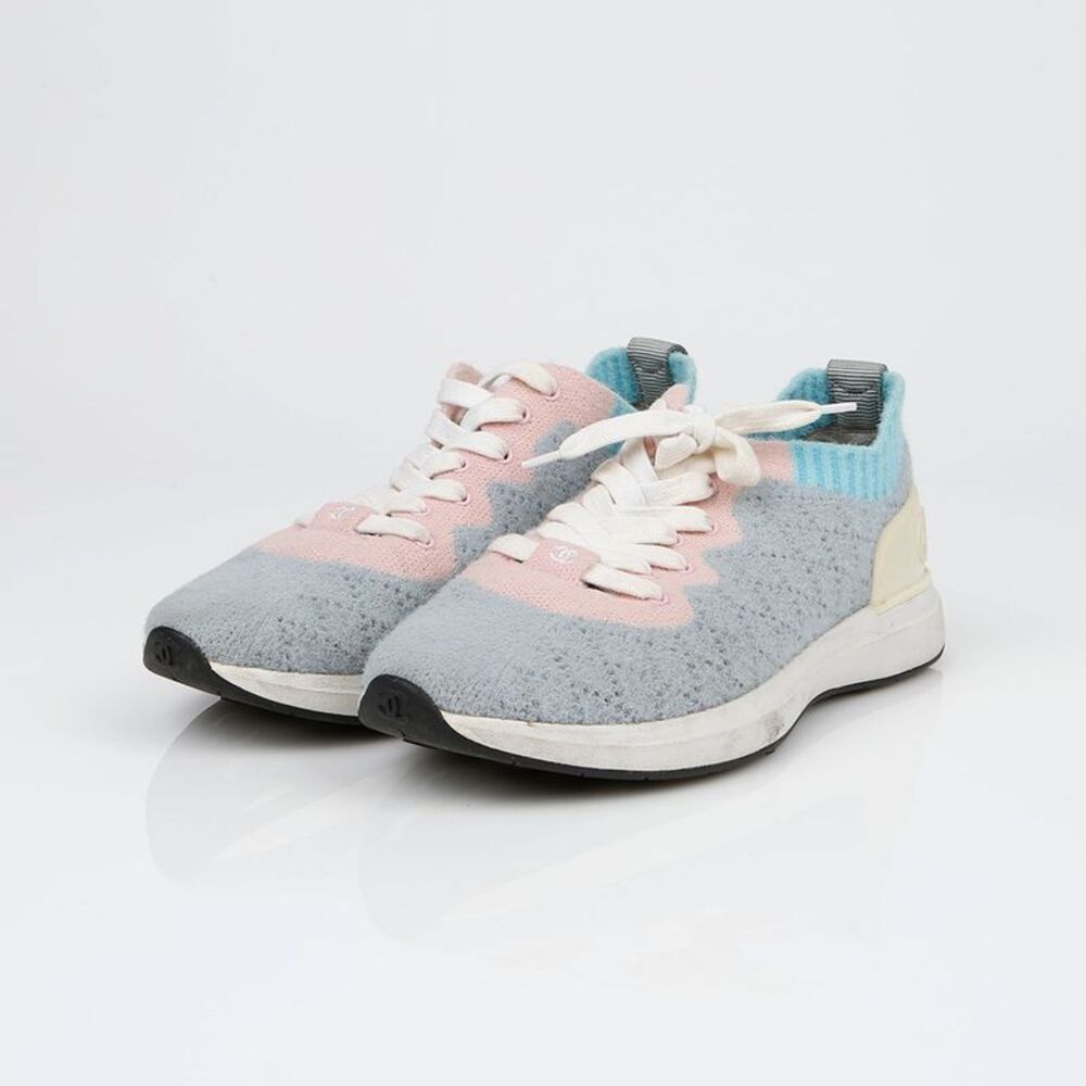 Cc Logo Knit Sneakers